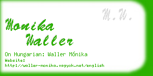 monika waller business card