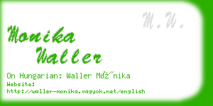 monika waller business card